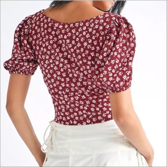 Free People Daisy Chain Top BLACK & WHITE - Picture 2 of 3